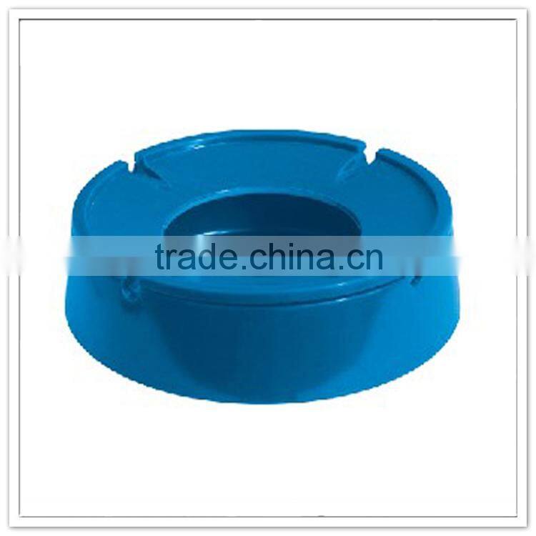 Recycled unbreakable solid color round melamine plastic ashtray