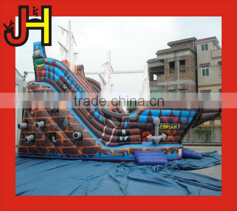 OEM Factory Service Pirate Ship Inflatable Slide with Bouncer For Outdoor Rental