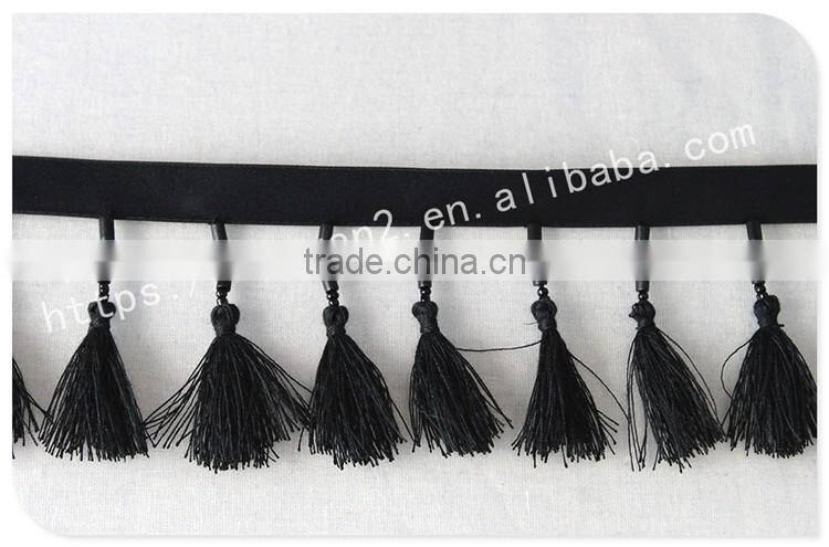 Nice design 8cm width handmade beaded fringe bag accessories