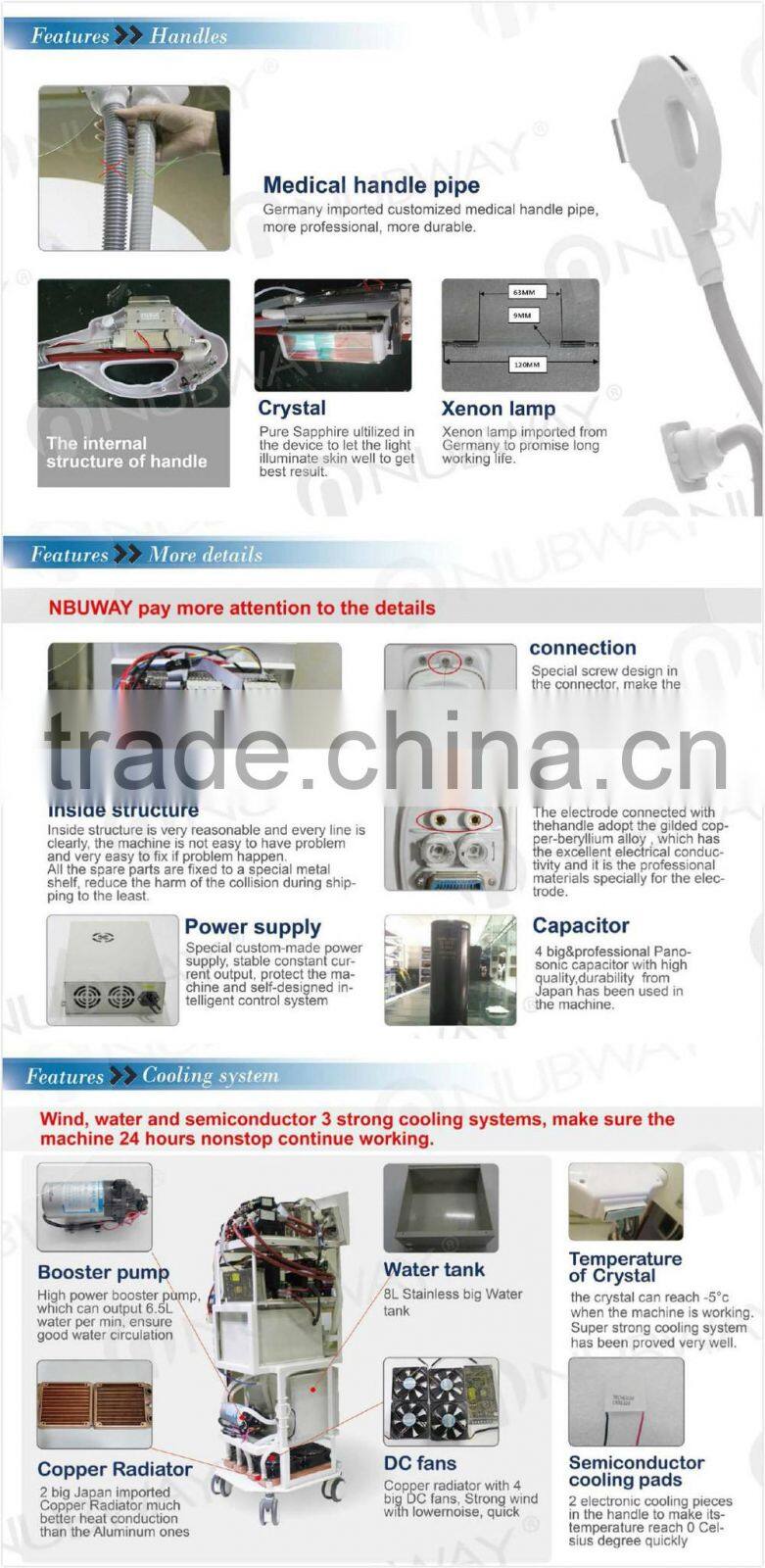 two handles shr ipl diode laser hair removal machine price