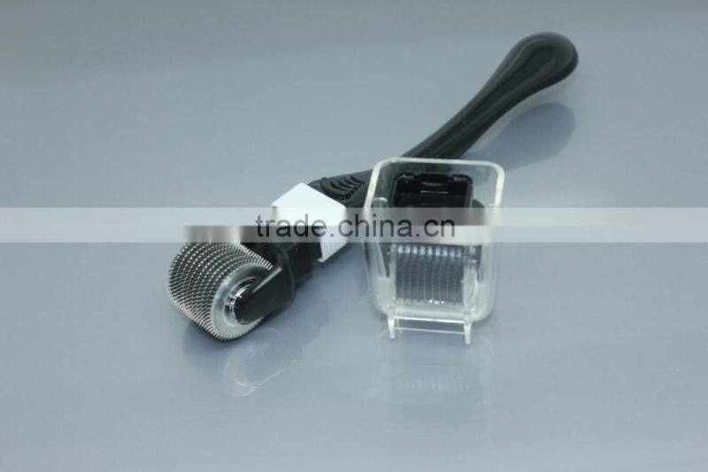 CE approval 360 degree rotation derma roller with 600 needles for skin care derma beauty roller