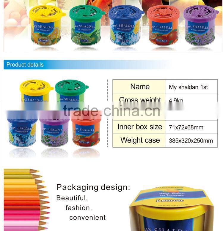 2015 Scented gel car air freshner for car