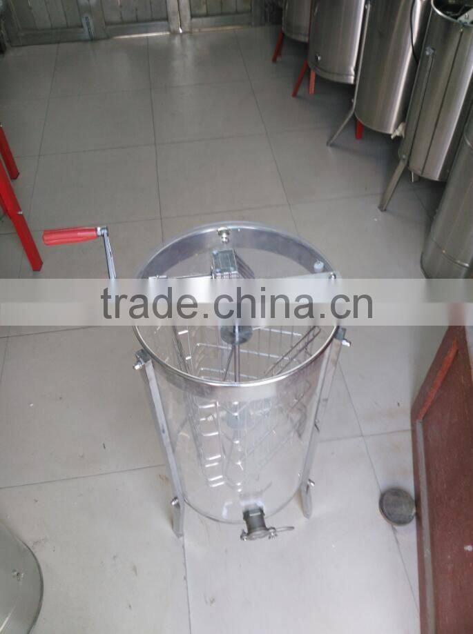 Top quality 3 Frame Manual Plexiglass Honey Extractor with legs& honey gate
