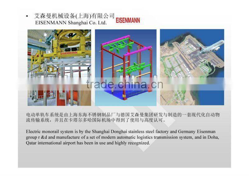 airport transport system, hanger and trolley, automatic hanger system