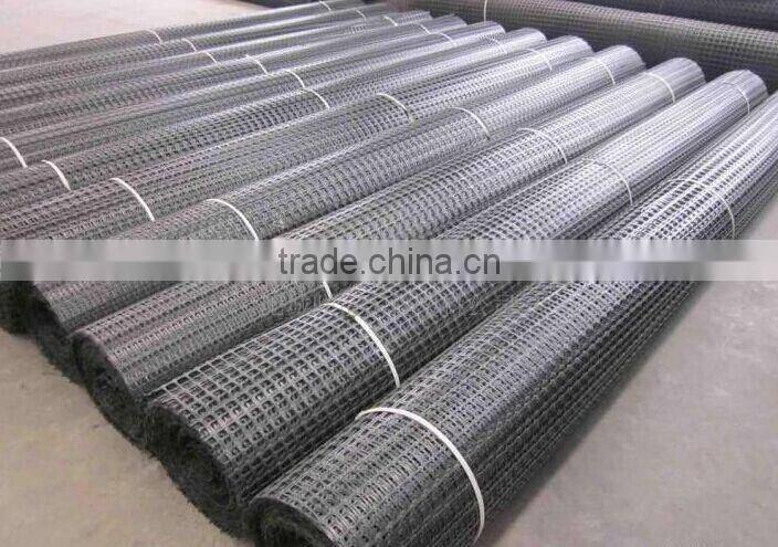 China supplier civil engineering pp biaxial polyester geogrid