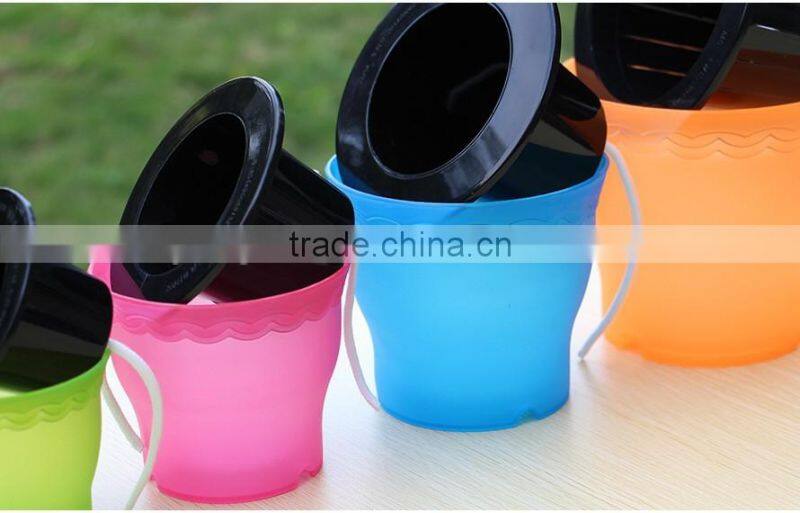mini decorated fancy cute self watering flower pot
