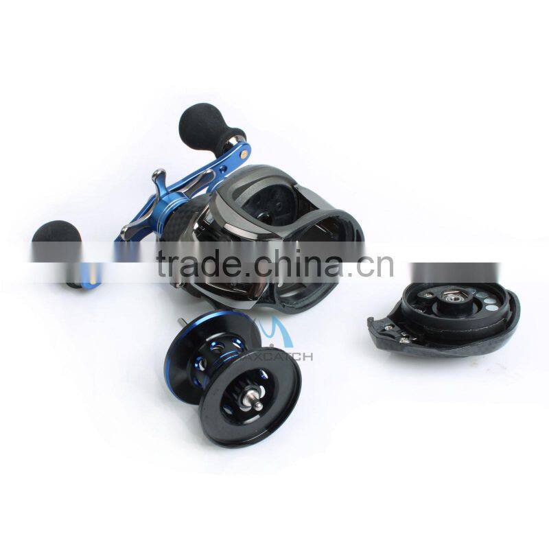 6.3:1 gear ratio low profile baitcasting fishing reel