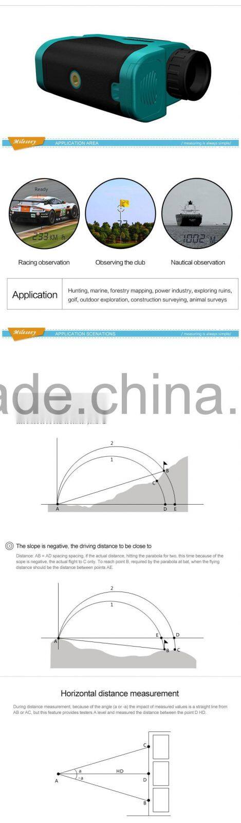 PF-106 600M Digital Hunting Laser Rangefinder Golf Range Finder Golf Distance Measurement