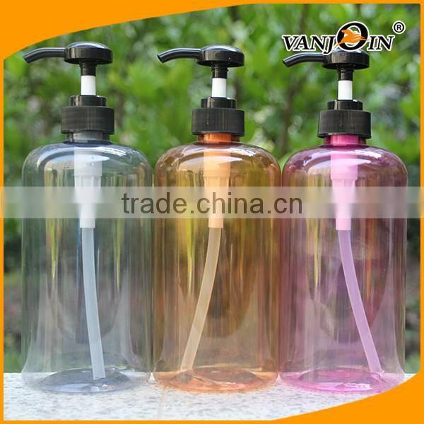 Factory Price 18OZ Empty Clear Round Plastic Mason Jar with Pump Spray Cap