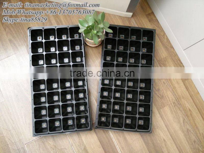 Large Cell Black PS Plastic Plug Nursery Plant Seedling Tray for Seed Propagator