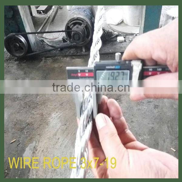 304 7*19 stainless steel wire rope factory price