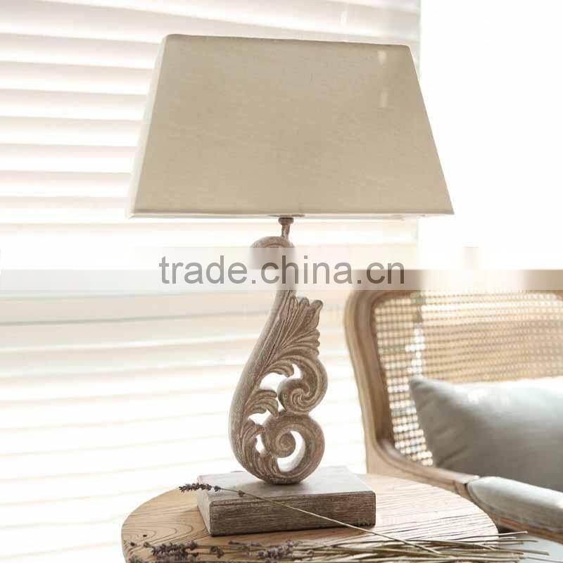 Classic provincial decorative table lamp, vine flower design resin table lamp