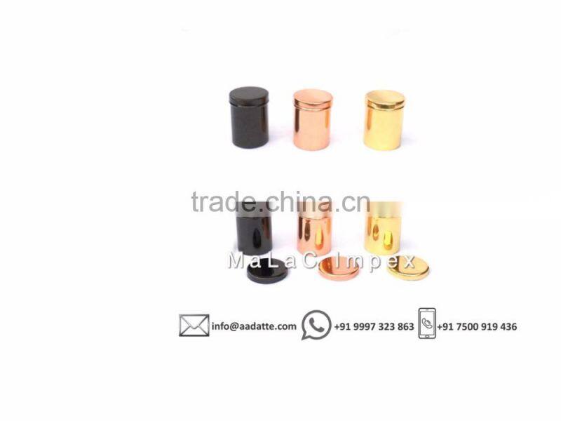 Brass plated candle jar