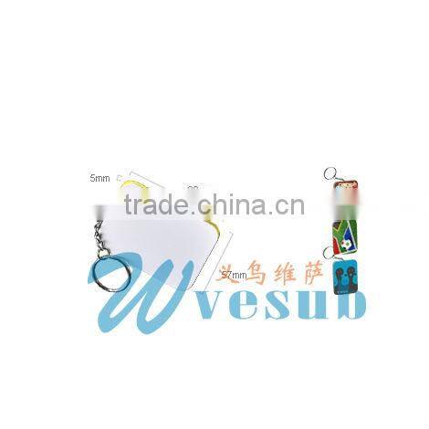 Fashion sublimation keychain custom rfid key fob waterproof ring epoxy