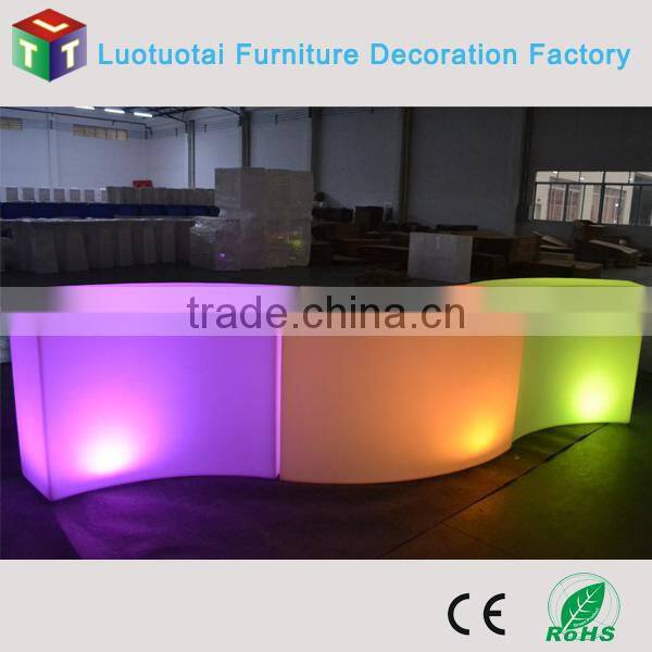 ECO-friendly led bar table and chair with changing color