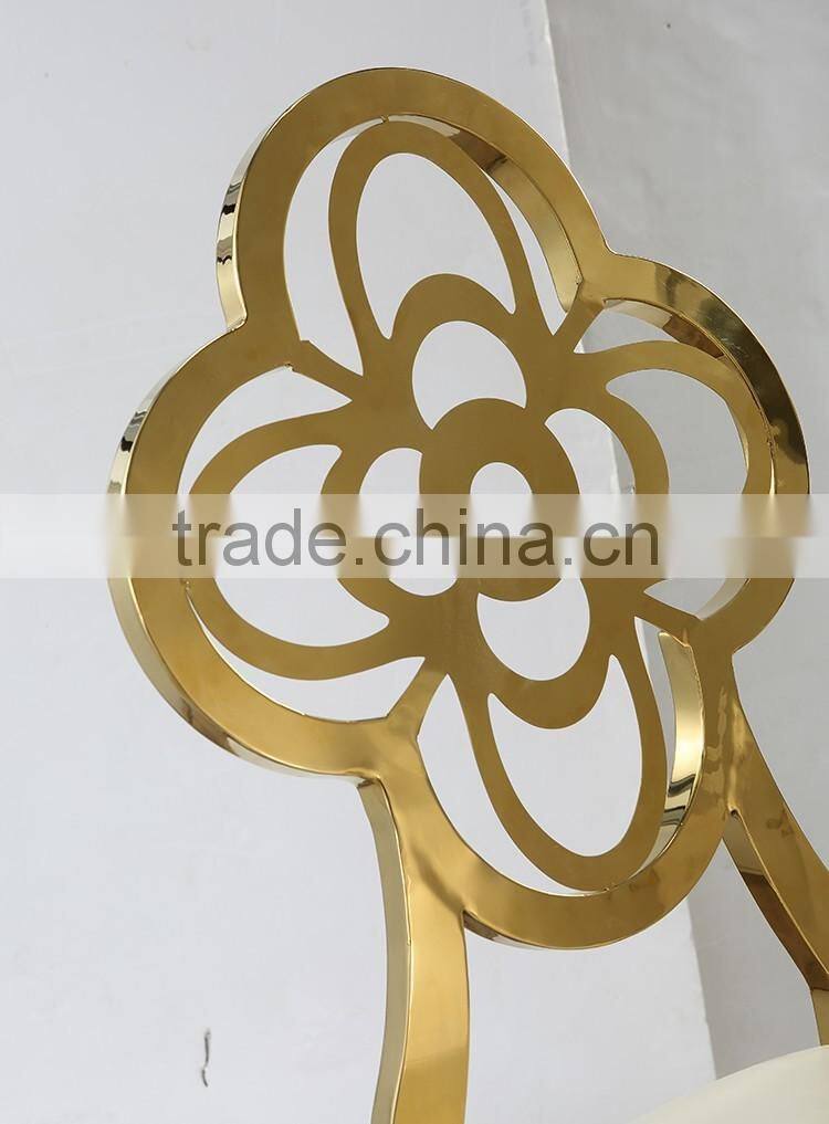 Foshan furniture modern stainless steel dining chair for restaurant