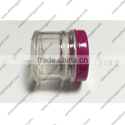 Cleverish portable cute transparent red lid plastic storage jewelry wedding jar kit