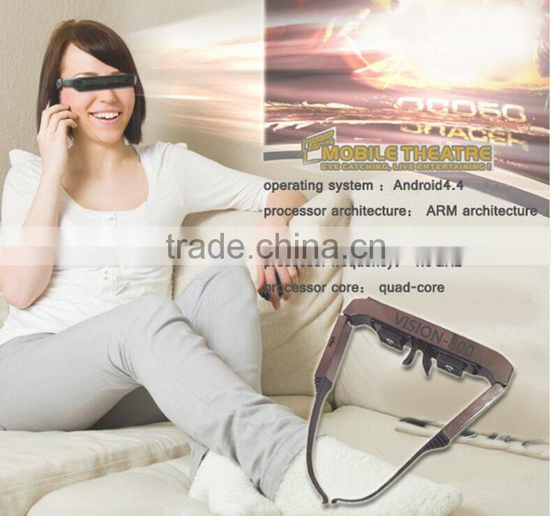80-inch private mobile theatre video camera glasses high-definition big screen android wifi smart 3D vr glasses