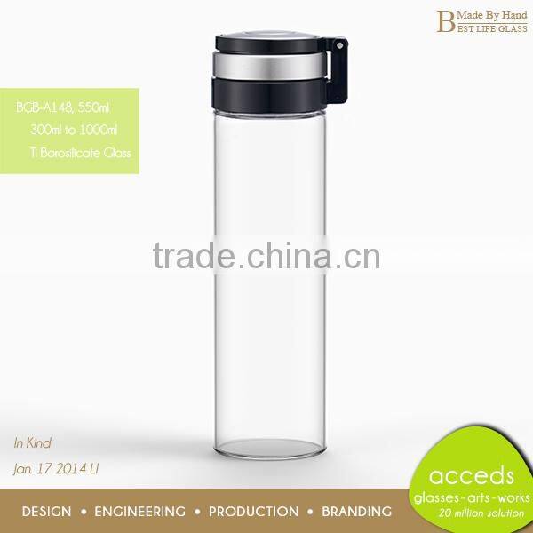 Cheap Clear Pyrex Glass 400-500ml Vitality Juice Source Bottle Lemon Cup