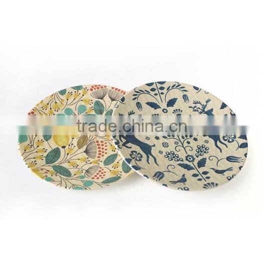chinese factory bamboo fiber dinner plates with best desgin