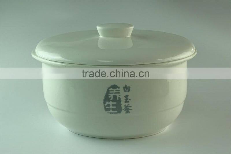 Kitchen utensil White Serveware Porcelain Serving soup Tureen with Lid
