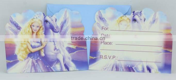 Supply fashion cute Party Invitation card