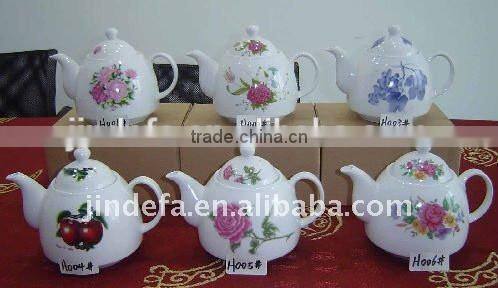 ceramic flower round shape pot big tea pot ceramic arabic tea pot