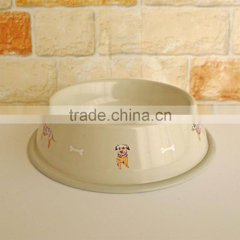 Carbon Steel with Powder Coated Food/Water Serving Cat Feed Pet Bowl