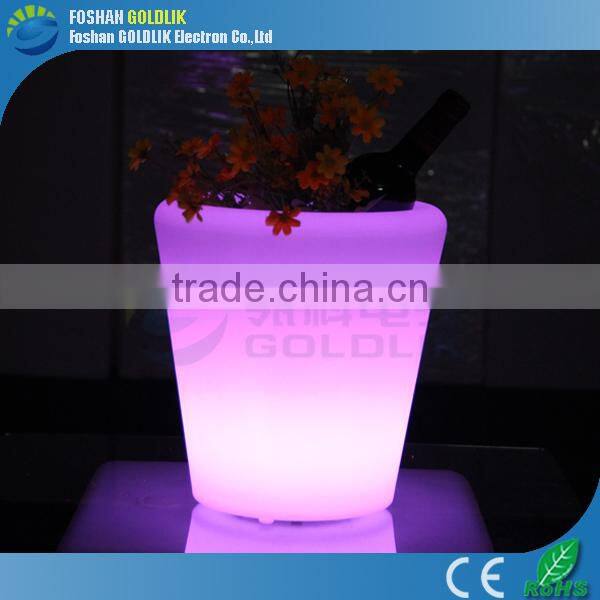 Custom led illuminated ice bucket with color changing GKP-017RT