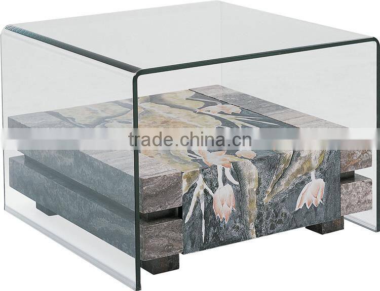 KD236G Natural Iran travertine stone coffee table