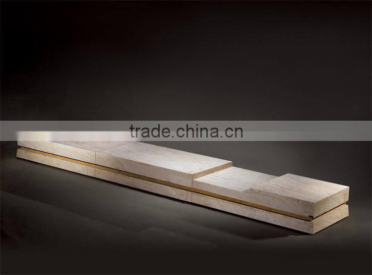 High end elegant all Iran natural travertine TV table
