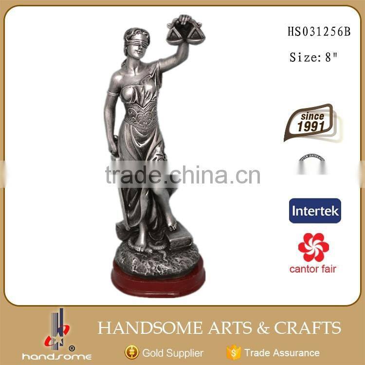 8 Inch Resin Craft Bronze Sculpture Lady of Justice