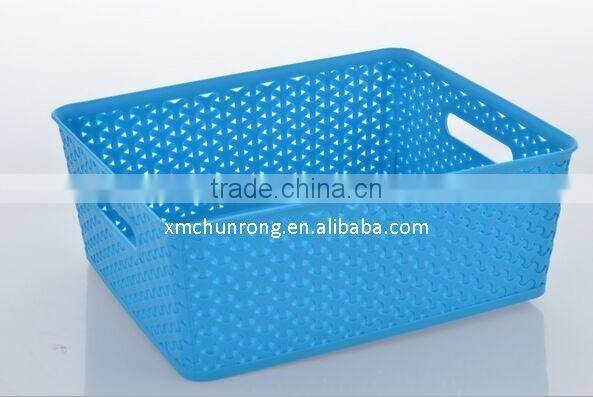 Multi-use home office storage basket/plastic desktop organizer basket