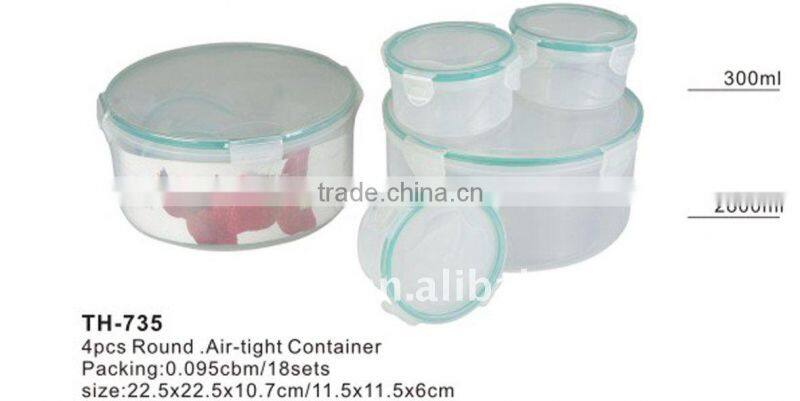 Plastic airtight food containers and lunch storage box