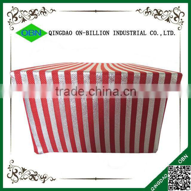 Rectangular fabric storage box with cover