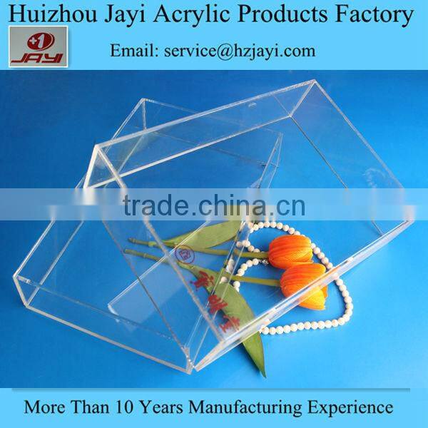 crystal acrylic lucite luxury fancy square wedding multiple ring box