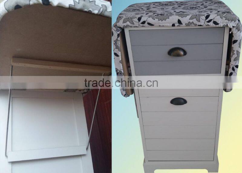 furniture woven basket cabinet with ironing board