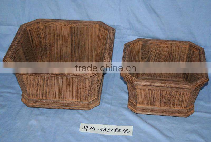 antique decorative wooden vase,wooden flower pot for dry flower