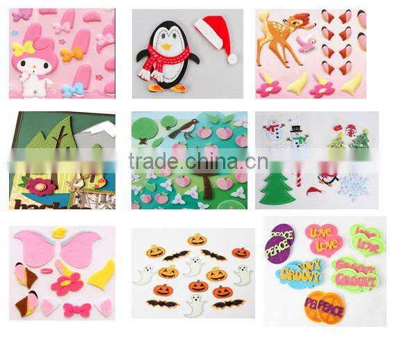 2017 hot sale professional design top quality new products custom home wall decoration felt cell phone sticker made in China