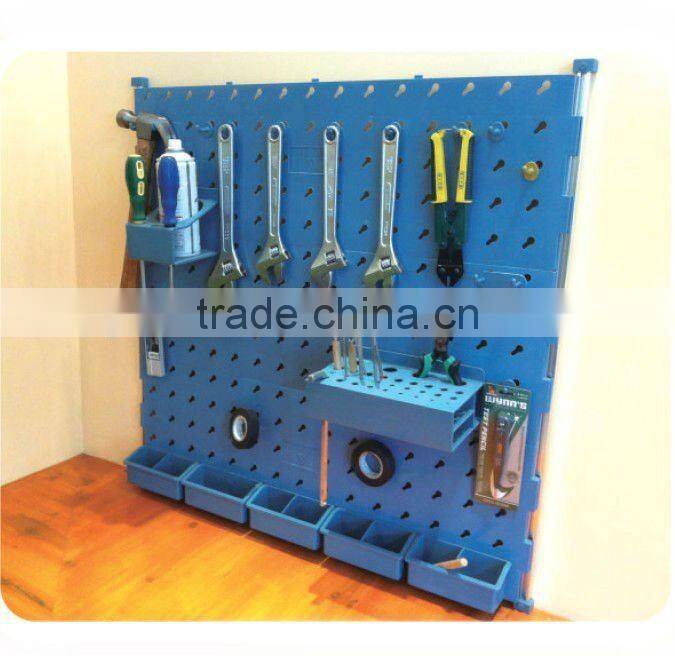 Pegboard Garage/warehouse/workshop Tool Storage,31pcs wall mounted plastic pegboard tool organizer kit