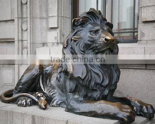Large Animal Metal Statue Life Size Bronze Lion Sculpture for sale