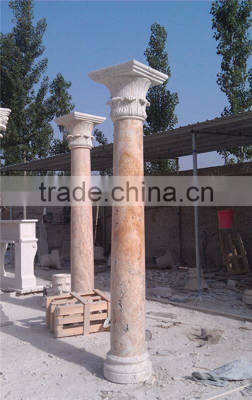High quality house pillars designs roman marble pillar for sale