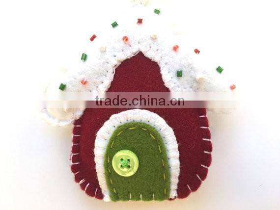 Christmas House Felt Miniature House