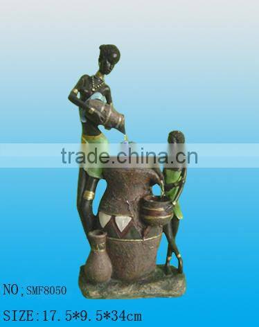 polyresin resin naked lady fountain