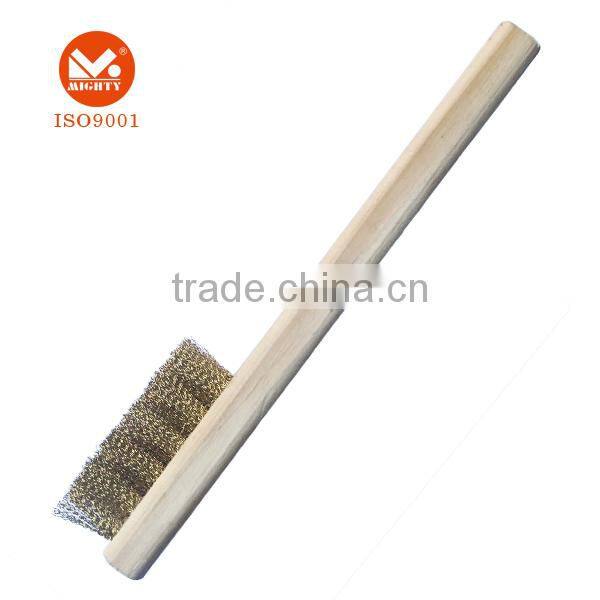 Wooden handle Brass Wire Brush