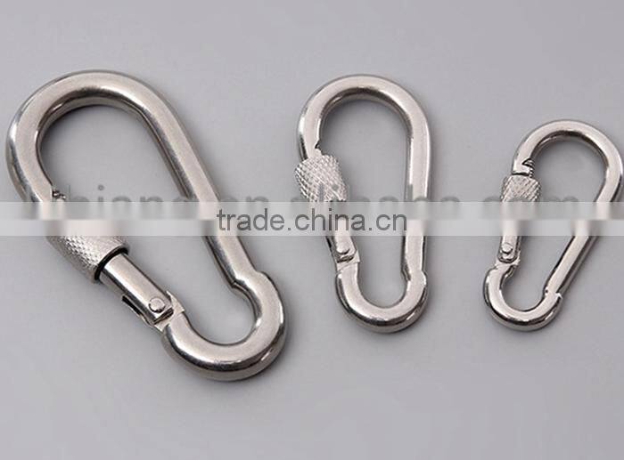 high quality stainless steel carabiner spring snap hook