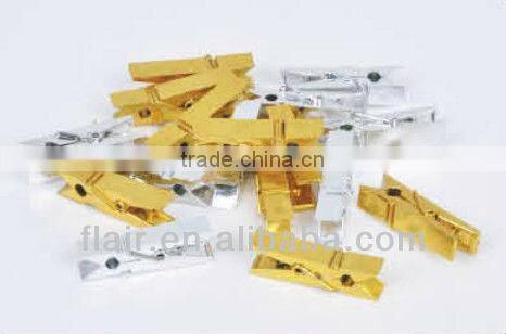 plastic electroplated decorative red colorful mini clips