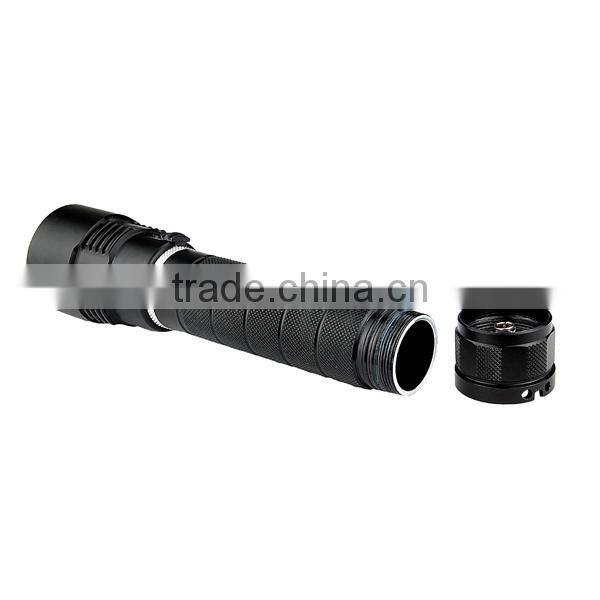 DT4 rechargeable 3000 lumen led diving torch Flashlight with 26650 battery