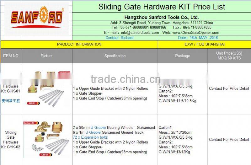 Sliding Gate Use Tracks And Wheels Installed On The Concrete Floor