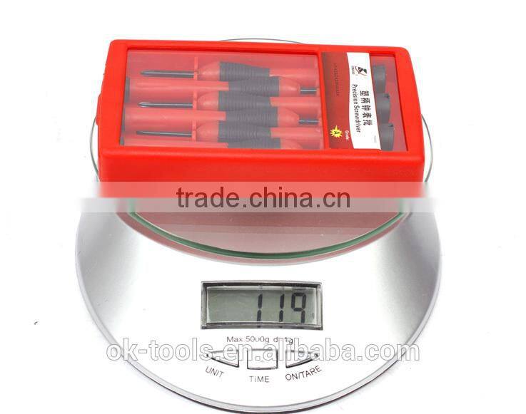 Ok-Tools 6pcs rubber grip precision screwdriver set